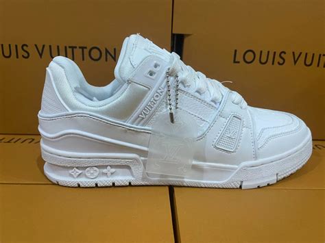 baskets louis vuitton trainer blanche|Louis Vuitton trainers.